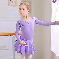 Girls' Dancer Ballet Performance Dress Stylish Polyester Light Purple Purple Dress / Kid's Lightinthebox