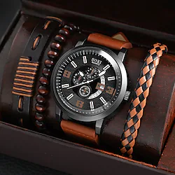 Wrist Watch Quartz Watch for Men Analog Quartz Fashion Stylish Formal Style Calendar Large Dial Alloy Alloy Leather Classic Theme Fashion Lightinthebox