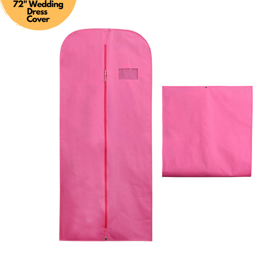 (Pink) 54" Clothes Cover Bag Garment Dress Cover Suit Bag
