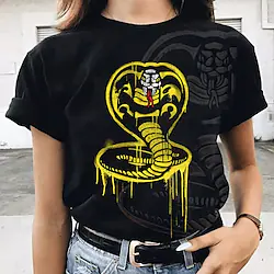 Inspired by Cobra Kai Anya Forger T-shirt Anime Cartoon Anime Classic Street Style T-shirt For Men's Women's Unisex Adults' Hot Stamping 100% Polyester Lightinthebox