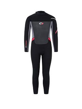 Osprey Origin Boys Long 5Mm Wetsuit (Black/Red)