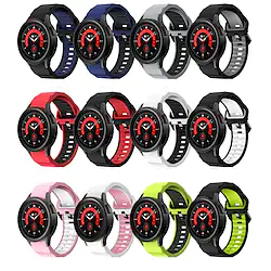 1 pcs Smart Watch Band for Samsung Galaxy Watch 5 40/44MM Watch 5 Pro 45MM 20mm Silicone Smartwatch Strap Adjustable Elastic Breathable Sport Band Replacement Wristband Lightinthebox