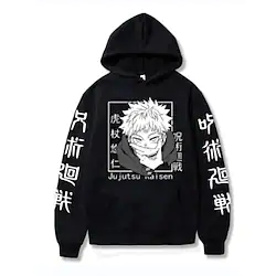 Inspired by Jujutsu Kaisen Yuji Itadori Cartoon Manga Back To School Anime Harajuku Graphic Kawaii Hoodie For Men's Women's Adults' Hot Stamping Polyster Lightinthebox