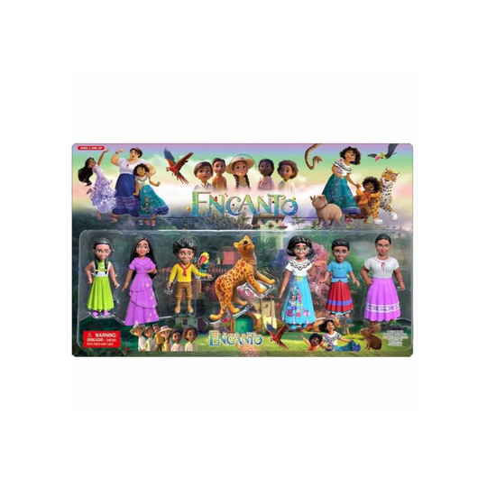 (7PCS-with box) 6/7PCS Magic House Encanto Action Game Figure Toy Collectible Gift Cake Ornament