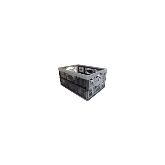 3 x 32 Litre Foldable Crate Plastic Storage Box Basket
