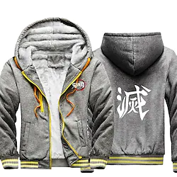 Inspired by Demon Slayer Kamado Tanjirou Cartoon Manga Outerwear Anime Graphic Outerwear For Men's Women's Unisex Adults' Hot Stamping 100% Polyester Casual Daily Lightinthebox