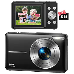 Digital Camera FHD 1080P Digital Camera for Kids Video Camera with 32GB SD Card 16X Digital Zoom Compact Point and Shoot Camera Portable Small Camera for Teens Students Boys Girls Seniors Lightinthebox