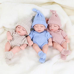 10 inch Reborn Dolls Lifelike Simulation Baby Silicone Reborn Toys Full Body Silicone Cute Mini Reborn Baby Doll Girl Birthday Gift Lightinthebox