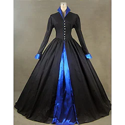 Princess Rococo Victorian Renaissance Ball Gown Vintage Dress Dress Party Costume Masquerade Prom Dress Women's Costume Vintage Cosplay Party / Evening Prom Long Sleeve Floor Length Ball Gown Plus Lightinthebox