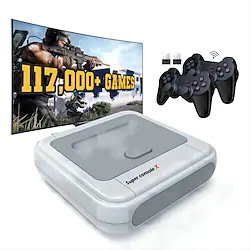 Super Console X 256G, Video Game Consoles Built in 117,000 Classic Games,Game System for 4K HD/AV Output,Compatible with PS1/PSP/NAOMI, WiFi/LAN, 2 Wireless Controllers,Gift for Men/Boyfriend Lightinthebox