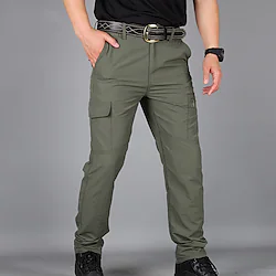 Men's Waterproof Work Pants Hiking Cargo Pants Tactical Pants 6 Pockets Military Summer Outdoor Ripstop Water Resistant Quick Dry Multi Pockets Zipper Pocket Elastic Waist Blue Grey Khaki Green Black Lightinthebox