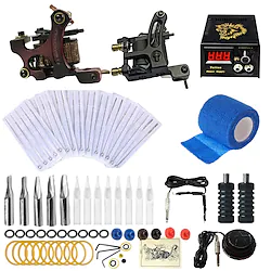 BaseKey Professional Tattoo Kit Tattoo Machine - 2 pcs Tattoo Machines, Professional Level Metal 16 W Coil Tattoo Machine Lightinthebox