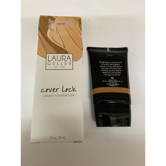 LAURA GELLER COVER LOCK CREAM FOUNDATION SHADE - SAND 30ML - BOXED