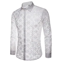 Prince Punk Gothic Victorian Medieval 18th Century Blouse / Shirt Masquerade Men's Costume Vintage Cosplay Party / Evening Long Sleeve Blouse Masquerade / Lace Lightinthebox