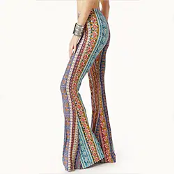 Hippie Disco Retro Vintage 1960s Hippie 1970s Disco Dude Funk Bell Bottom Pants Women's Adults' Costume Vintage Cosplay Daily Wear Festival Long Length Fit Flare Pants Carnival / Stretchy / # Lightinthebox