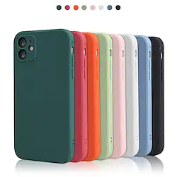 Phone Case For Apple Back Cover iPhone 13 12 Pro Max 11 SE 2020 X XR XS Max 8 7 Shockproof Solid Colored TPU Lightinthebox