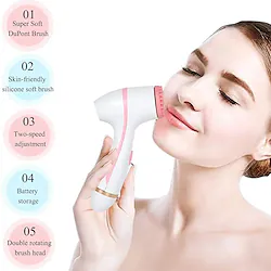 Ultrasonic Electric Facial Cleansing Brush 3 In 1 Silicone Rotating Face Brush Deep Cleaning Skin Exfoliation Waterproof Remove Blackheads Facial Massager Lightinthebox