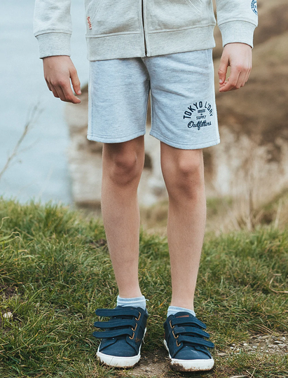Jogger Shorts Boys K-Westwood Pier Jogger Shorts in Ice Grey Marl - Kids / 5-6 Years - Tokyo Laundry