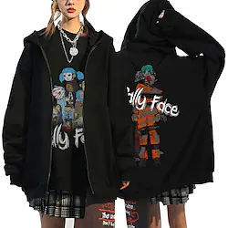 Inspired by Sally Face Sal Fisher Cartoon Manga Outerwear Anime Classic Street Style Outerwear For Men's Women's Unisex Adults' Hot Stamping 100% Polyester Lightinthebox