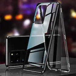 Phone Case For Samsung Galaxy Full Body Case Magnetic Adsorption S23 S22 S21 S20 Plus Ultra Note 20 10 Ultra Plus A73 A53 A33 A72 A52 S10 and Screen Protector Magnetic Double Sided Transparent Lightinthebox