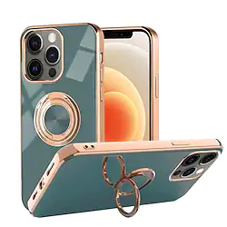 Phone Case For Apple Back Cover iPhone 14 Pro Max 14 Plus 13 12 11 Pro Max Mini X XR XS Ring Holder Shockproof Solid Colored TPU Lightinthebox