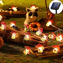 Solar Fairy String Lights 4m-40LEDs Mushroom Sakura Bee Shaped Lights 3m-30LEDs Outdoor Waterproof Garden Lights Christmas Wedding Garden Party Holiday Patio Outdoor Decoration 8 Modes Lightin Lightinthebox