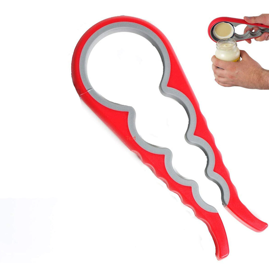 Easy Grip Jar Opener Jar Bottle Gripper Lid Adjust Kitchen Twist Cap Rubber 4in1