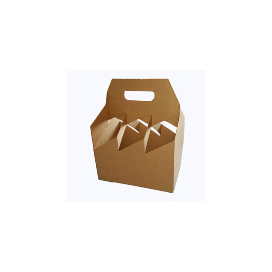 (50) 6 Wine Bottle Carrier Cardboard Box With Handle