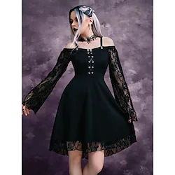 Goth Girl Punk Gothic Street Style Dress Masquerade Women's Lace Costume Vintage Cosplay Party / Evening Dress Masquerade Lightinthebox