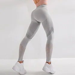 Women's Leggings Quick Dry Moisture Wicking High Waist Yoga Fitness Gym Workout Tights Leggings Stripes red chest wrap Green Black Spandex Winter Sports Activewear High Elasticity Skinny / Athletic Lightinthebox