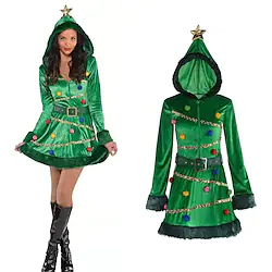 Christmas Trees Mrs.Claus Christmas Dress Vacation Dress Christmas Tree Women's Costume Party Cosplay Costume Christmas Christmas Halloween Carnival Masquerade Adults Party Christmas Vacation Lightinthebox