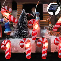 Solar Christmas String Lights 4m 40LEDs Santa Claus Snowman Candy Lights 8 Lighting Modes Outdoor Waterproof Garden Lights Christmas Wedding Patio Party Holiday Terrace Outdoor Decoration Lightinthebox