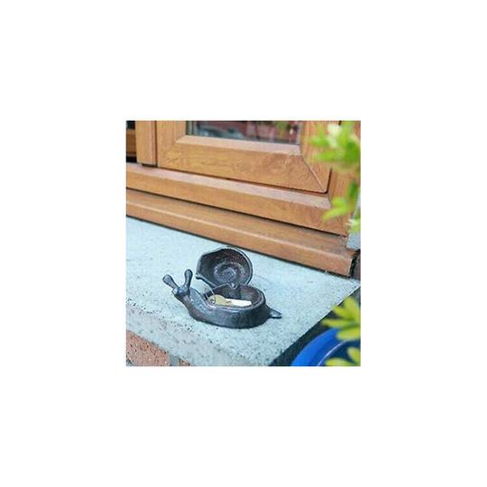 Rustic Spare Key Storage Box Snail Cast Iron Garden