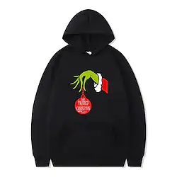 Inspired by Christmas Grinch Hoodie Cartoon Manga Anime Front Pocket Graphic Hoodie For Men's Women's Unisex Adults' Hot Stamping 100% Polyester Lightinthebox