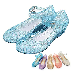 Frozen Princess Cinderella Elsa Masquerade Jelly Shoes Girls' Movie Cosplay Vintage Fashion Streetwear Purple Red Blue Shoes Halloween Carnival Masquerade / Classic Timeless / Chic Modern Lightinthebox