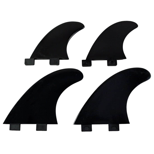 Northcore FCS Compatible Quad Surfboard Fin Set - Black