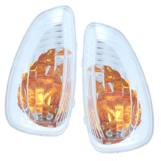 Nissan NV400 X62 Chassis Cab & MPV & Van 2011-> Clear - Amber Insert Non-LED Wing Door Mirror Indicators Light Drivers & Passenger Side