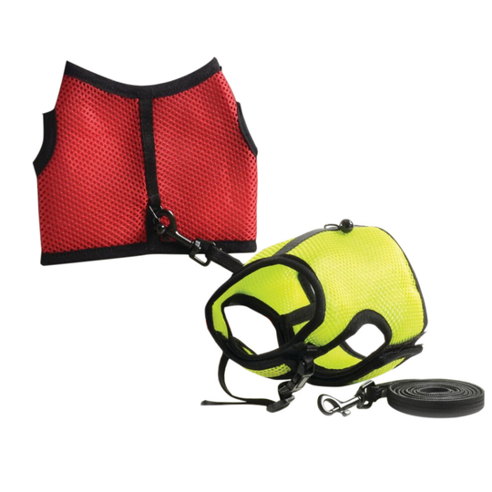 (Medium, Assorted) Sharples Small N Furry Walk N Vest N Leash
