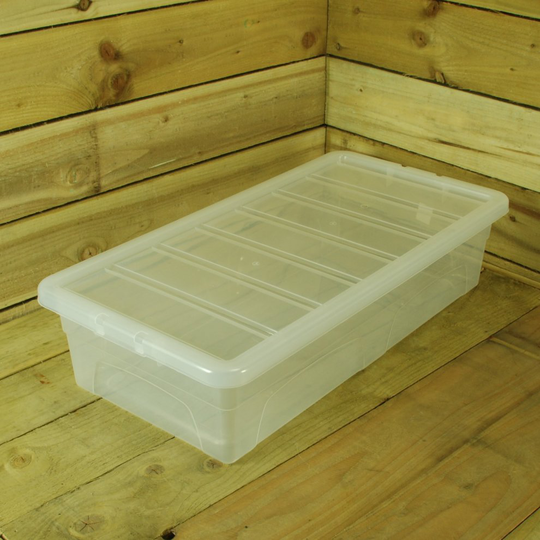40 Litre 75cm x 38cm x 18cm Underbed Plastic Storage Tub / Tidy Box with Lid