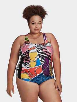 Adidas Rich Mnisi Swimsuit (Plus Size) - Multi