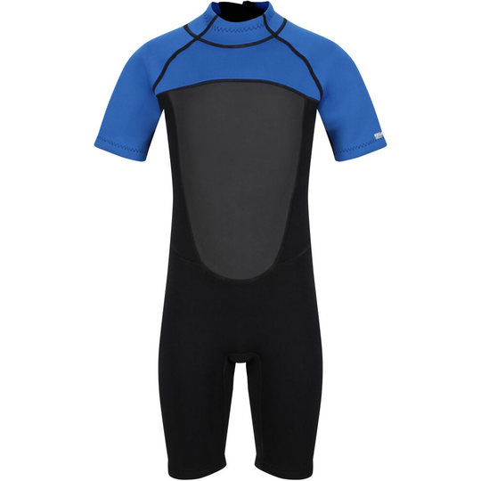 (11-12 Yrs, Nautical) Regatta Kids Childrens Shorty Outdoor Surfing Watersports Back Zip Wetsuit