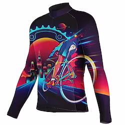 21Grams Men's Cycling Jersey Long Sleeve Bike Top with 3 Rear Pockets Mountain Bike MTB Road Bike Cycling Breathable Quick Dry Moisture Wicking Reflective Strips Red Gear Polyester Spandex Sports Lightinthebox