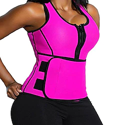 Corset Women's Plus Size Tops Simple Style Sport Classic Tummy Control Push Up Pure Color Zipper Spandex Polyester Running Gym Walking Driving Fall Winter Spring Summer Blue Purple Black Lightinthebox