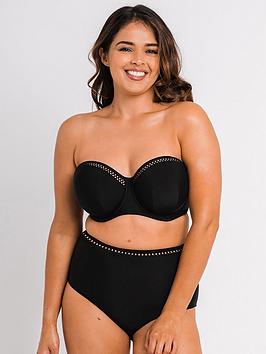 Curvy Kate First Class High Waist Bikini Bottoms - Black, Black, Size 10, Women