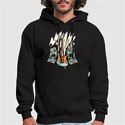 Inspired by Punk Gothic rock roll Hoodie Cartoon Manga Anime Front Pocket Graphic Hoodie For Men's Women's Unisex Adults' Hot Stamping 100% Polyester Lightinthebox