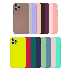 Phone Case For Apple Back Cover Ultra-thin Frosted Solid Color TPU Lightinthebox