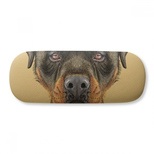 Black Ferocious Rottweiler Dog Pet Animal Glasses Case Eyeglasses Hard Shell Storage Spectacle Box