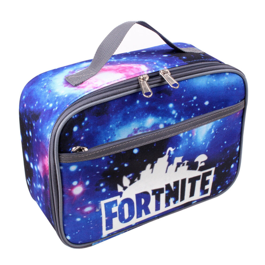 (01) Fortnite Lunch Box Bag Children Outdoor Lunch Bag Portable