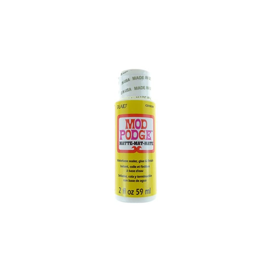 Mod Podge Matte Water Base Sealer/Glue And Finish, White, 2 oz