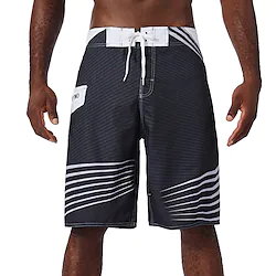 Men's Swim Trunks Swim Shorts Quick Dry Board Shorts Bathing Suit with Pockets Drawstring Swimming Surfing Beach Water Sports Stripes Gradient Summer Lightinthebox